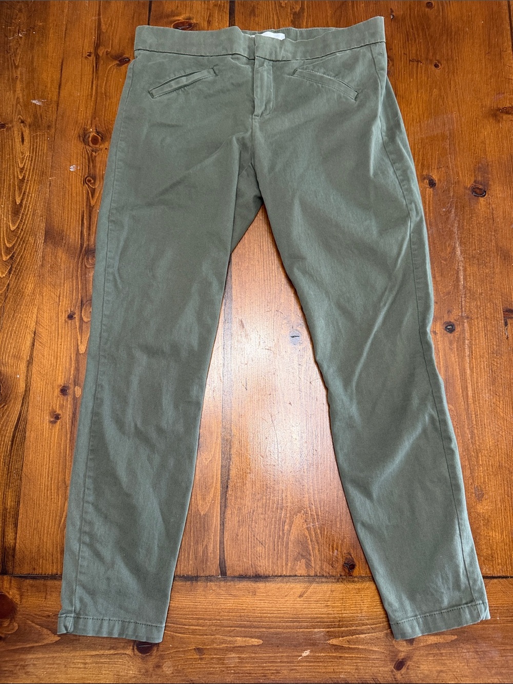 GAP Olive Cropped Slim Ankle Pants